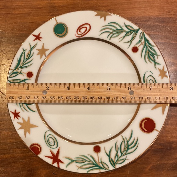 COPY  RARE!! New Tiffany & Co. Plate 1997 Ornaments Pattern Christmas Dessert - Picture 8 of 10